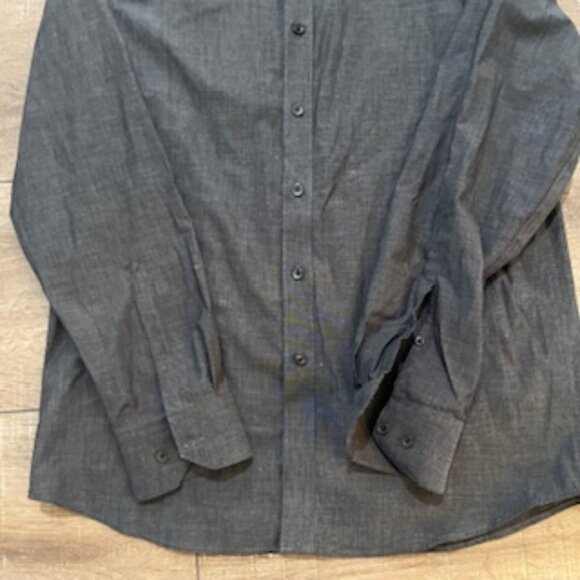 NEW Apt 9 Gray Dress Shirt Mens Size Medium Slim Fit No Iron Button Up NWT - Picture 13 of 14